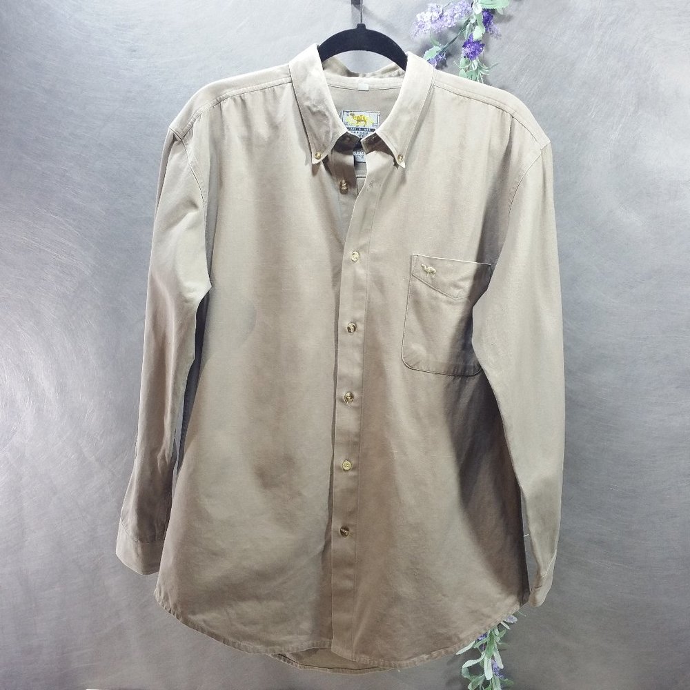 Camel Collection Long Sleeve Button Down SZ XL